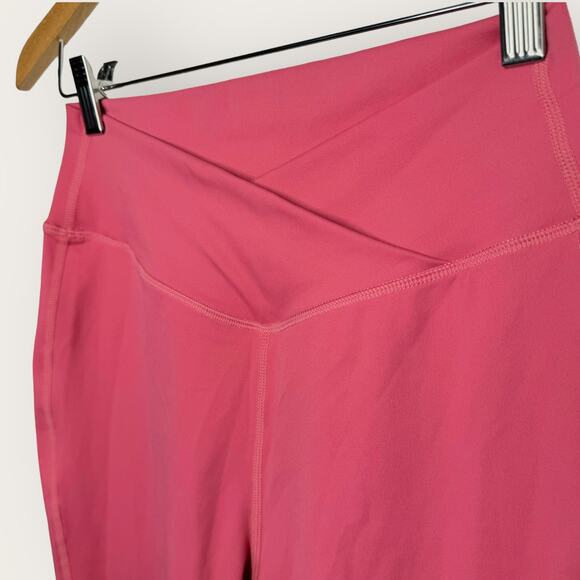 Halara High Waisted Flare Pants | Medium | Candy Pink Crossover Pull On Yoga - Picture 6 of 9